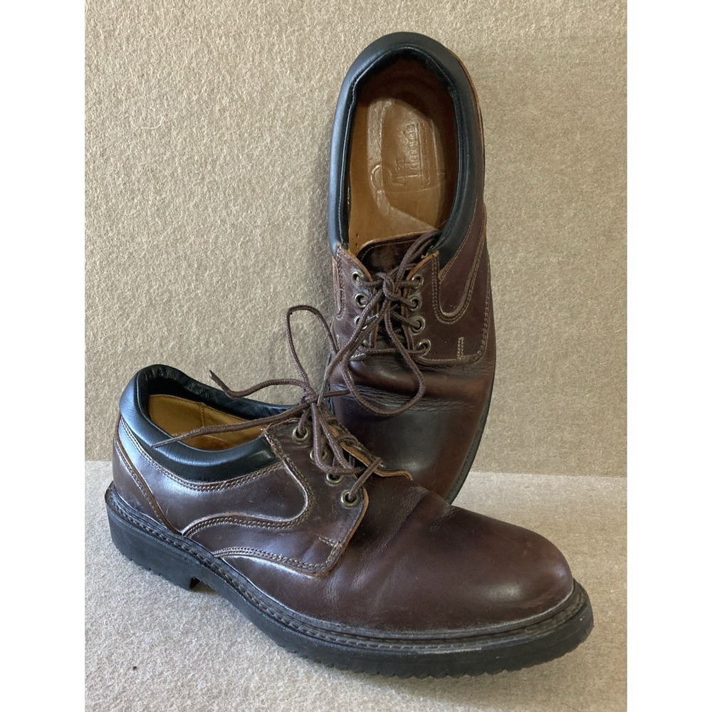 Alan Edmonds Leather Oxford Shoes Sz 10.5 B Brown Vibram Sole Gumlite 90s Style